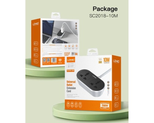 Мережевий Подовжувач LDNIO SC2018 10m