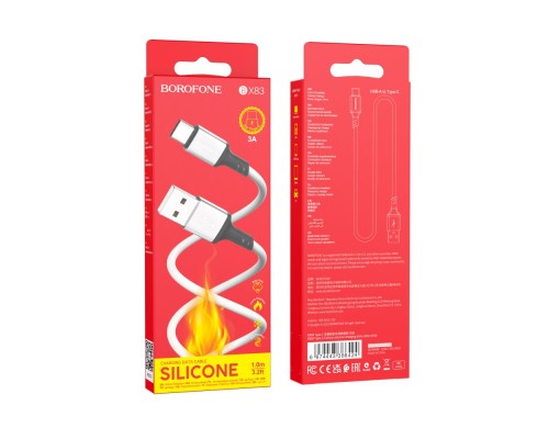 Кабель USB Borofone BX83 Silicone Type-C 3A