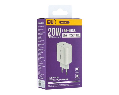 Мережевий Зарядний Пристрій Remax RP-U133 20W 1C