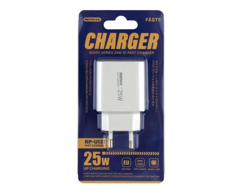 Мережевий Зарядний Пристрій Remax RP-U137 25W 1C