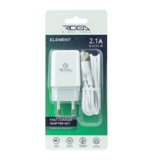 Мережевий Зарядний Пристрій Ridea RW-11111 Element Micro 2.1 A М'ята упаковка