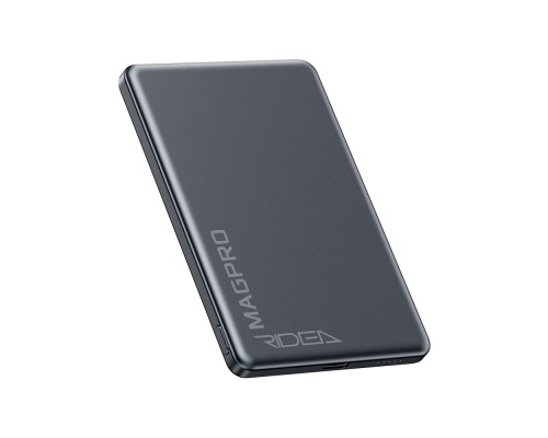 Мобільна Батарея Ridea RP-M5 MAGPRO QC/PD 20W, QI 15W with Magnetic 5000mAh М'ята упаковка Сiрий