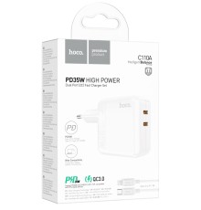 Мережевий Зарядний Пристрій Hoco C110A Lucky PD/QC 35W Type-C to Lightning М'ята упаковка