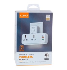 Мережевий адаптер LDNIO SC2311 2 ports / PD / 2USB QC3.0 / Night Lamp
