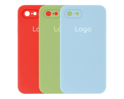 Чохол Silicone Case Square Full Camera для iPhone 7/8/SE 2020