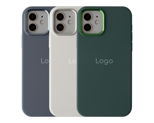 Чохол Silicone Case Metal Buttons (AA) для iPhone 12 Pro Max