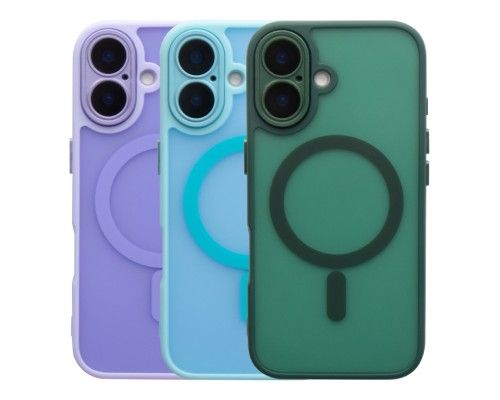 Чохол TPU+PC Magnetic Matte Camera Lens with Magsafe для iPhone 16