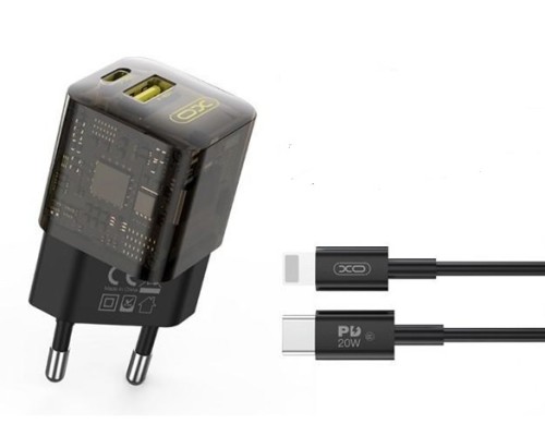Мережевий Зарядний Пристрій XO CE05 PD30W+QC3.0 Type-C to Lightning М'ята упаковка