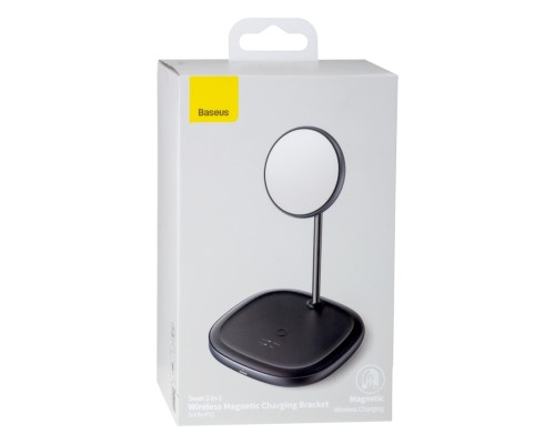 Бездротовий Зарядний Пристрій Baseus Swan 2in1 Magnetic Bracket 20W WXSW-C 3.0A