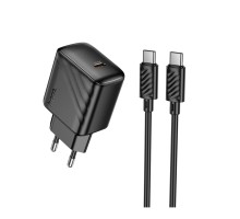 Мережевий Зарядний Пристрій Hoco CS24A 1USB-C PD/QC 25W+Type-C to Type-C