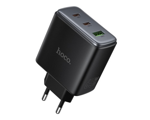 Мережевий Зарядний Пристрій Hoco C160A 2USB-C/1USB QC/PD65W