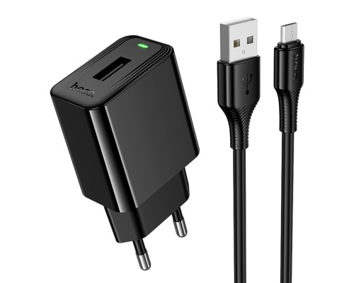 Мережевий Зарядний Пристрій Hoco CS91A 1USB 2.1A+USB to Micro