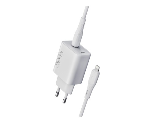 Мережевий Зарядний Пристрій Ridea RW-20125 Rapid Pro 1USB-C QC/PD 20W+Type-C to Lightning