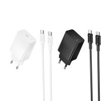 Мережевий Зарядний Пристрій Borofone BAS73A 1USB-C PD/QC 20W+Type-C to Type-C