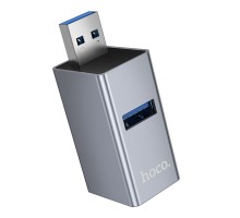 Хаб USB Hoco HB54 3in1 adapter(USB to USB3.0+USB2.0*2)