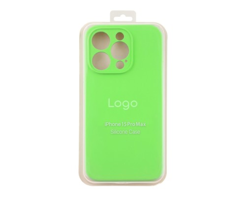Чохол Silicone Case Full Size with Frame для iPhone 15 Pro Max М'ята упаковка