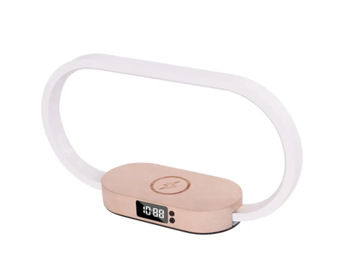Бездротовий Зарядний Пристрій WR08 3in1+Lamp/Clock/Wireless 10W М'ят.упак.