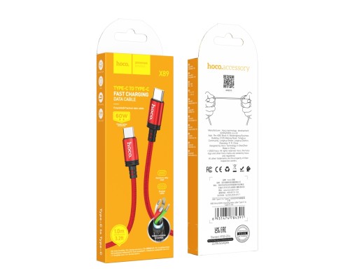 Кабель USB Hoco X89 Wind 60W Type-C to Type-C