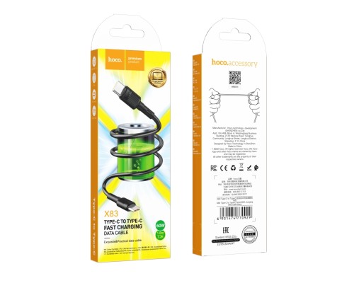 Кабель USB Hoco X83 60W Type-C to Type-C