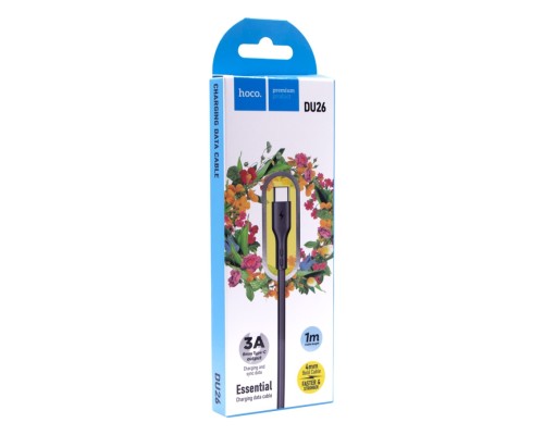 Кабель USB Hoco DU26 Long 8mm Plug Type-C 3A