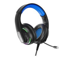 Ігрові Навушники XO-GE-09 Static RGB Long Mic Headworn USB+3.5 (with adapter cable)