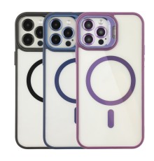 Чохол TPU+PC+Metal Stand Case with MagSafe and Camera Lenses для iPhone 12/12 Pro