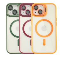 Чохол TPU+PC+Metal Stand Case with MagSafe and Camera Lenses для iPhone 14
