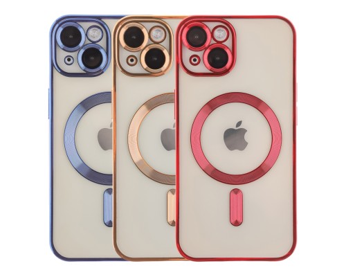 Чохол TPU Metallic Full Camera with Magsafe для iPhone 14