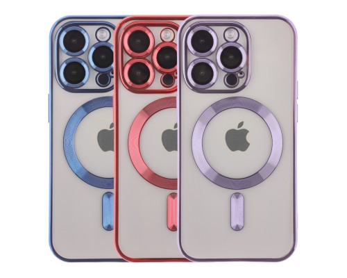 Чохол TPU Metallic Full Camera with Magsafe для iPhone 14 Pro