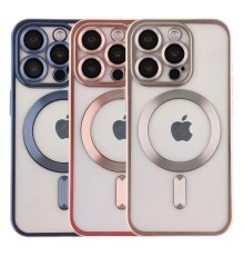 Чохол TPU Metallic Chrome Full Camera with Magsafe для iPhone 12 Pro