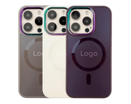 Чохол AG-Glass Chrome Camera with Magsafe для iPhone 14 Pro Max