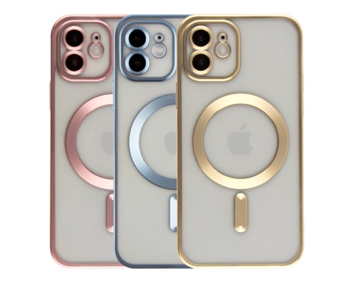 Чохол TPU Metallic Chrome Full Camera with Magsafe для iPhone 12