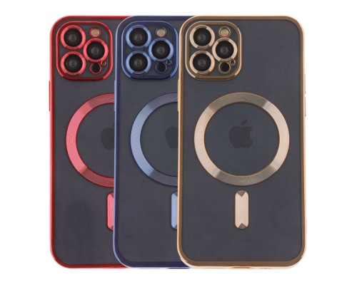 Чохол TPU Metallic Full Camera with Magsafe для iPhone 12 Pro