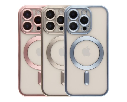 Чохол TPU Metallic Chrome Full Camera with Magsafe для iPhone 16 Pro