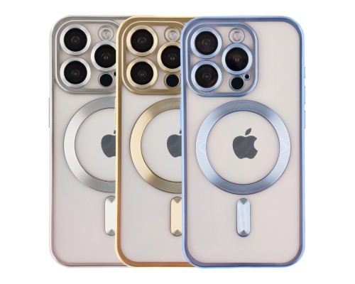 Чохол TPU Metallic Chrome Full Camera with Magsafe для iPhone 13 Pro