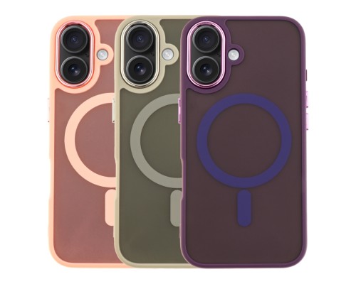 Чохол TPU+PC Space Magnetic Color with Magsafe для iPhone 16 Plus