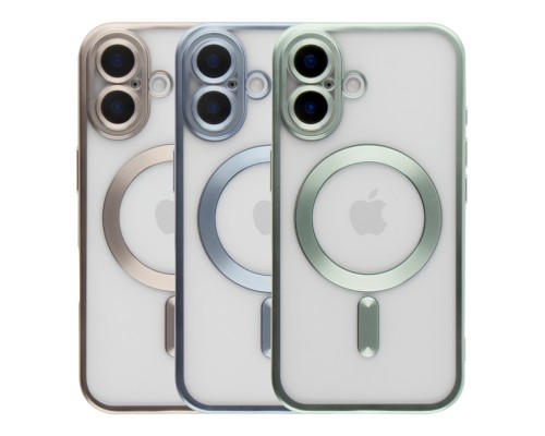 Чохол TPU Metallic Chrome Full Camera with Magsafe для iPhone 16