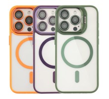 Чохол TPU+PC+Metal Stand Case with MagSafe and Camera Lenses для iPhone 14 Pro