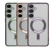 Чехол TPU Metallic Full Camera with Magsafe для Samsung Galaxy S24 Ultra (S928)