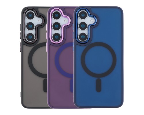 Чохол TPU+PC Space Magnetic Color with Magsafe для Samsung Galaxy S24 FE 5G (S721)