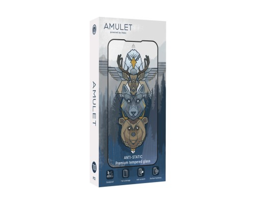BOX 10 шт Захисне скло AMULET 2.5D HD Antistatic for iPhone 14 Pro