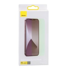 Захисне скло Baseus 0.3 mm Eye Protection (Green Light) для iPhone 12/12 Pro (2 шт) SGAPIPH61P-LP02