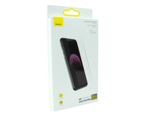 Захисне скло Baseus 0.3 mm для iPhone Xs Max/11 Pro Max (2 шт) SGBL063502
