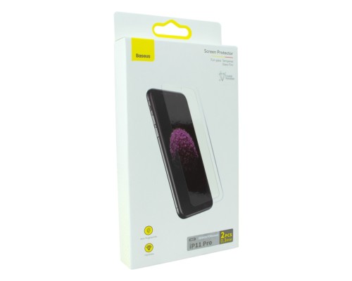 Захисне скло Baseus 0.3 mm для iPhone X/XS/11 Pro (2 шт) SGBL063602