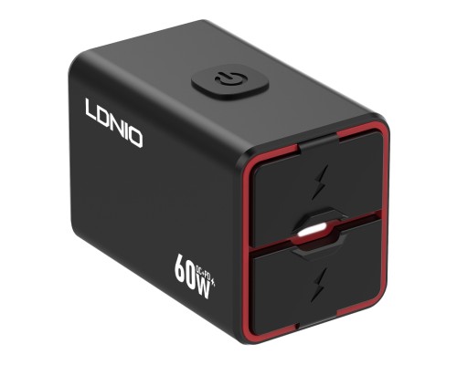 Мото Інвертор LDNIO C108 1USB/1USB-C 60W+Type-C to Type-C