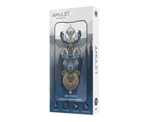 BOX 10 шт Захисне скло AMULET 2.5D HD Antistatic for iPhone 13 Pro Max/14 Plus
