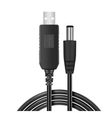 Кабель USB to DC для роутера з 5v на 12v 0.6A 5.5х2.1 mm