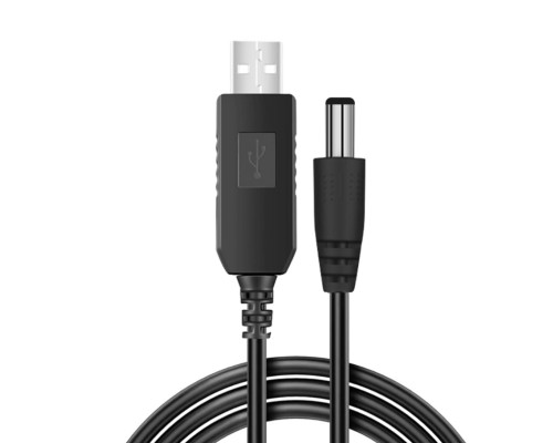 Кабель USB to DC для роутера з 5v на 12v 0.6A 5.5х2.1 mm