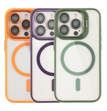 Чохол TPU+PC+Metal Stand Case with MagSafe and Camera Lenses для iPhone 14 Pro М'ята упаковка