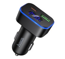 Автомобільний Зарядний Пристрій Hoco Z63B 1USB QC18W/1USB-C PD30W Total 48W Display